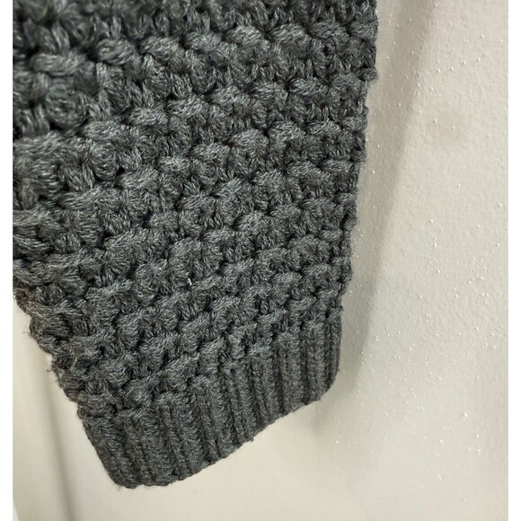 J.McLaughlin Merino Wool Gray Knit Cardigan Sweater L Toggle Closure Minimalist - Picture 7 of 8